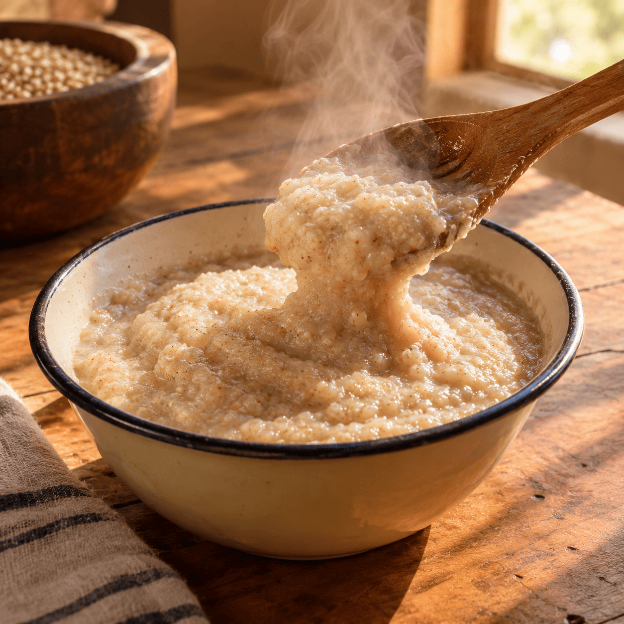 Mabele porridge served